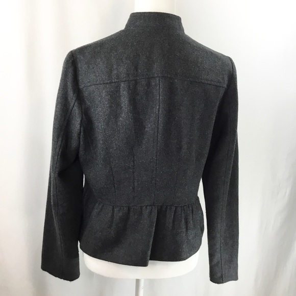 Woman’s Light Weight Jacket Pintucks, Peplum Back, 30% Wool - Picture 6 of 9